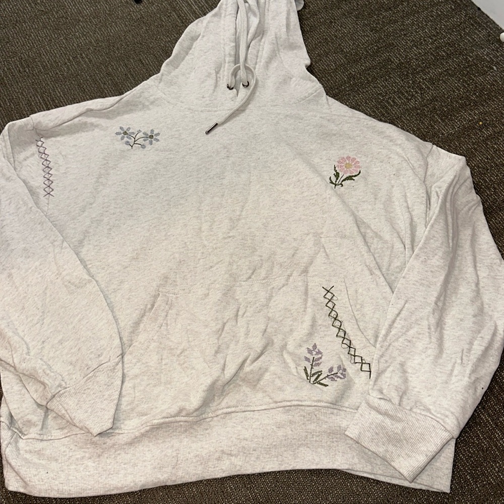 Maurice’s Embroidered Gray Hoodie